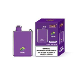YAYA SQUARE 3K RECHARGEABLE - GRAPE 10 Pack