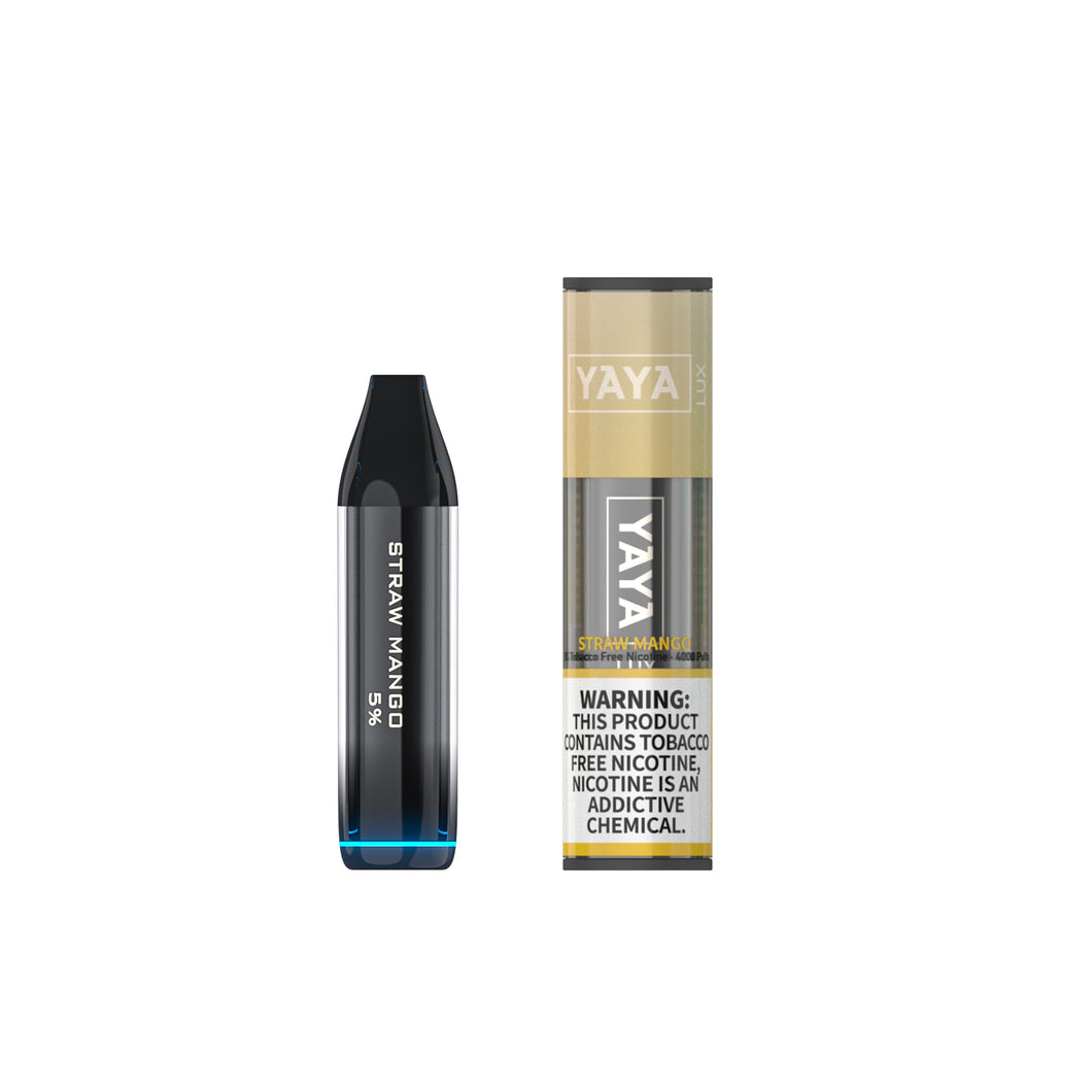 YAYA LUX 4000 RECHARGEABLE - STRAW MANGO 10 Pack